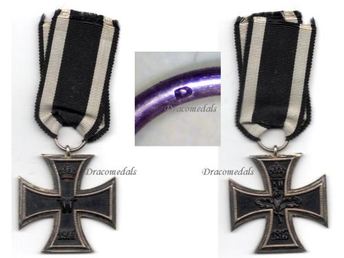 Germany WWI Iron Cross 1914 2nd Class EK2 by Maker D