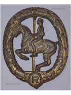 NAZI Germany WWII Riding Equestrian Badge 1930 Gold Class by Lauer