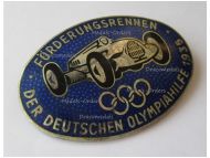 NAZI Germany Formula 1 German Grand Prix 1935 Donation Badge for the XI Olympiad Berlin 1936 Summer Olympics by Stubbe