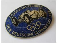 Germany WWII Formula 1 German Grand Prix 1935 Donation Badge for the XI Olympiad Berlin 1936 Summer Olympics by Stubbe