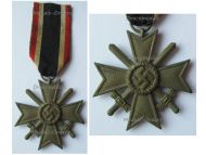 NAZI Germany WWII Military Cross for War Merit with Swords 2nd Class 1939