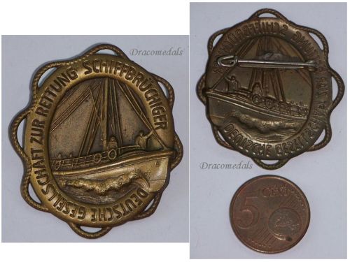 NAZI Germany WW2 German Maritime Search Rescue Association Badge 1933 1945 Medal WWII Red Cross