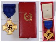 NAZI Germany WWII Loyal Civil Service Cross 1st Class for 40 Years Boxed