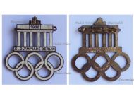 NAZI Germany XI Olympiad Badge Berlin 1936 Summer Olympics by Paulmann & Crone