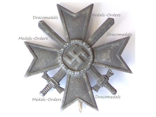 Germany WWII War Merit Cross 1st Class with Swords 1939 Maker Marked 3