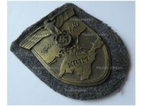 NAZI Germany WWII Krim Sleeve Badge Crimea 1941 1942 Shield for the Air Force (Luftwaffe)