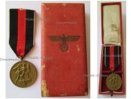 NAZI Germany WWII Sudetenland Annexation Medal 01 October 1938 Boxed