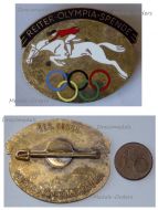 NAZI Germany German Equestrian Committee Donation Badge for the XI Olympiad Berlin 1936 Summer Olympics Marked Ges Gesch