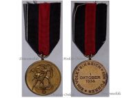 NAZI Germany WWII Sudetenland Annexation Medal 01 October 1938