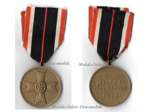Nazi Germany Ww2 Military Medal War Merit 1939 German Decoration