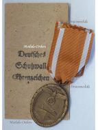 Germany WWII West Wall Medal with Envelope by Carl Poellath