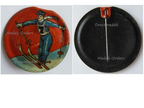Germany WWII Badge Ski Athlete Tinnie