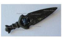 Germany WWII Germanic Dagger WHW Badge Tinnie Marked P8