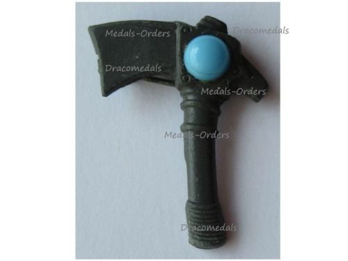 Germany WWII Germanic Axe WHW Badge Tinnie Marked W6