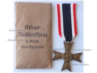 Germany WWII War Merit Cross 2nd Class w/o Swords 1939 Maker Marked 1 w/ Envelope