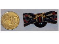 Germany WWI Ribbon Lapel Pin Boutonniere of 3 Medals: Oldenburg Friedrich August's Merit Cross, Iron Cross 1914, Hindenburg Cross