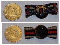 Germany WWI Ribbon Lapel Pin Boutonniere of 3 Medals: Oldenburg Friedrich August's Merit Cross, Iron Cross 1914, Hindenburg Cross