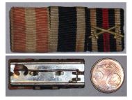 Germany WWI 3 Medals Ribbon Bar Hamburg Hanseatic Cross Iron Cross Hindenburg Cross for Combatants