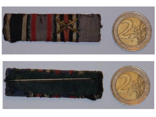 Germany WW1 Iron Cross EK2 Oldenburg Merit Friedrich August FA2 Military Medals Ribbon Bar 1914 1918 German