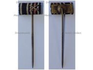 Germany WWI Stickpin Ribbon Bar of 2 Medals (Iron Cross 2nd Class, Hindenburg Cross with Swords 1914 1918) MINI