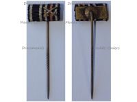 Germany WWI Stickpin Ribbon Bar of 2 Medals (Iron Cross 2nd Class, Hindenburg Cross with Swords 1914 1918) MINI