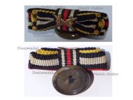Germany WWI Ribbon Lapel Pin Boutonniere of 3 Medals (Wurttemberg Bravery Tapferkeit Medal, Iron Cross, Hindenburg Cross with Swords)