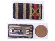 Germany WWI 2 Medals Ribbon Bar Iron Cross Hindenburg Cross with Swords