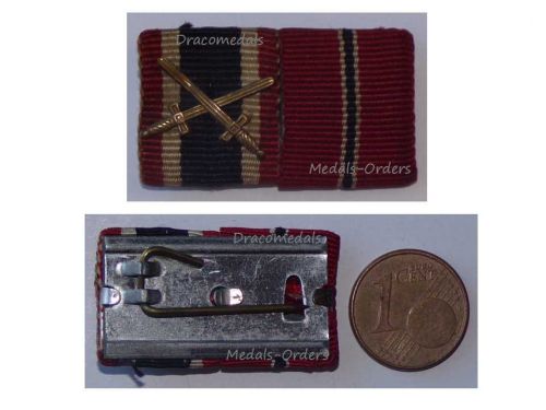 WWII German Austria Order of the Iron Crown ribbon bar's ribbon