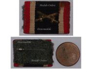 NAZI Germany WW2 War Merit Cross Swords Combatants Medal Ribbon Bar German Decoration 1939 1945