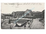 Germany WWI Postcard, Aachen Hauptbanhof, Doctor 96th Field Artillery Regiment, Postmarked 1918