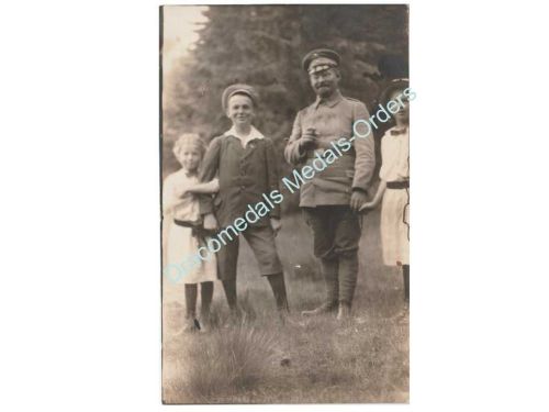 Germany WWI Photo German Soldier with Children
