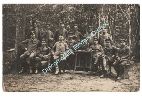Germany WW1 Group Photo, Officers, NCOs, Iron Cross, Addressed to 15th Artillery Regiment, Feldpost 1917 