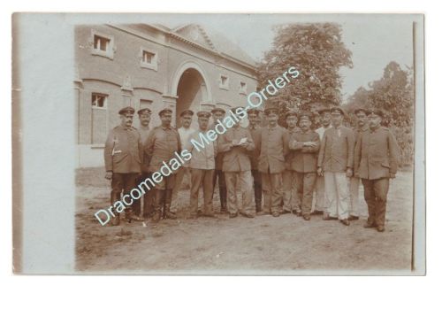 Germany WWI Group Photo Senior NCOs, Iron Cross Ribbon Bar, Whistle Cord
