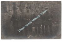 Germany WWI Photo German NCO and Soldiers, Iron Cross, Feldpost 1918