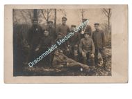 Germany WWI Group Photo Squad, NCO, Wounded Soldier