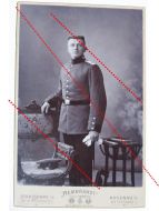 Germany WWI Cabinet Photo of German Gefreiter LCpl in full Dress Uniform with Cap, Dagger & Gloves by Rembrandt