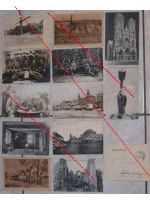 Germany WW1 13 photos Field Post postcards Solders Iron Cross Ruins German Photograph Great War 1914 1918 WWI