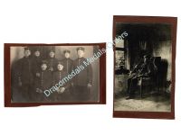 Germany WW1 2 Photos Soldiers Veteran Pipe Photograph 1914 1918 Great War WWI