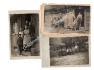Germany WW1 3 Photos Eastern Front Soldiers Russians Postcards Field Post Photograph 1914 1918 Great War WWI