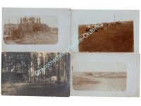 Germany WW1 4 Photos Front Soldiers Trenches Patrol Postcards Field Post Photograph 1914 1918 Great War WWI