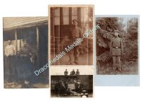 Germany WW1 4 Photos Soldiers Postcards Infantry Railway Photograph 1914 1918 Great War WWI