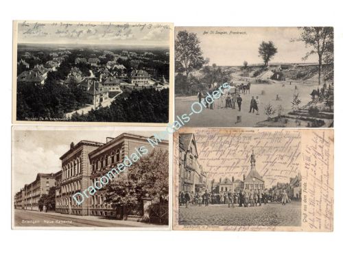 Germany WW1 4 Postcards 2nd Bavarian Infantry Division Field Post Photograph 1914 1918 Great War WWI Weimar Republic