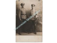 Germany WWI Portrait  Photo Hussar Officers Lieutenants in full Dress Uniform with Sword