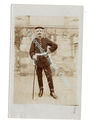 Germany WWI Photo Hussar with Sword Prussian 2nd Westphalian Cavalry Regiment Nr. 11