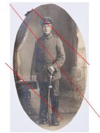 Germany WWI Photo German Cavalry Soldier Portrait in full Uniform with Saber & Spurs 1917