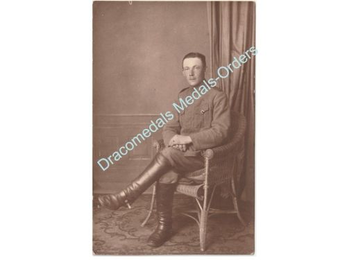 Germany WWI Photo Officer, Iron Cross 2nd Class Ribbon, Cavalry Boots