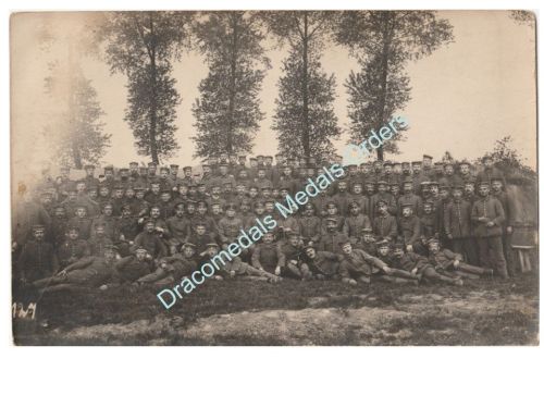 Germany WWI Group Photo German Army Company, Postcard 1915