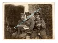 Germany WWI Photo NCOs Bavarian Sergeant, Sword, Iron Cross Ribbon, Dated 1914