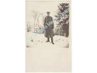 Germany WWI Portrait Photo German NCO, Overcoat, Engineers (Pioniere) Collar Tabs