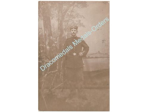 Germany WWI Portrait Photo Infantry Soldier, Tunic, Portepee